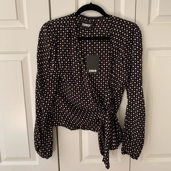 Reformation Tops - Reformation Toulouse wrap top size small NWT